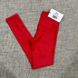 Zyia Red Metallic Lnt Hi Rise 7/8 24" (NWT)